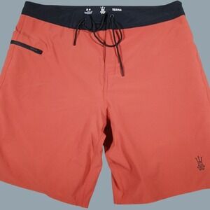 Driftline Board Shorts Mens 36 Original Drifties Black Polyester Spandex